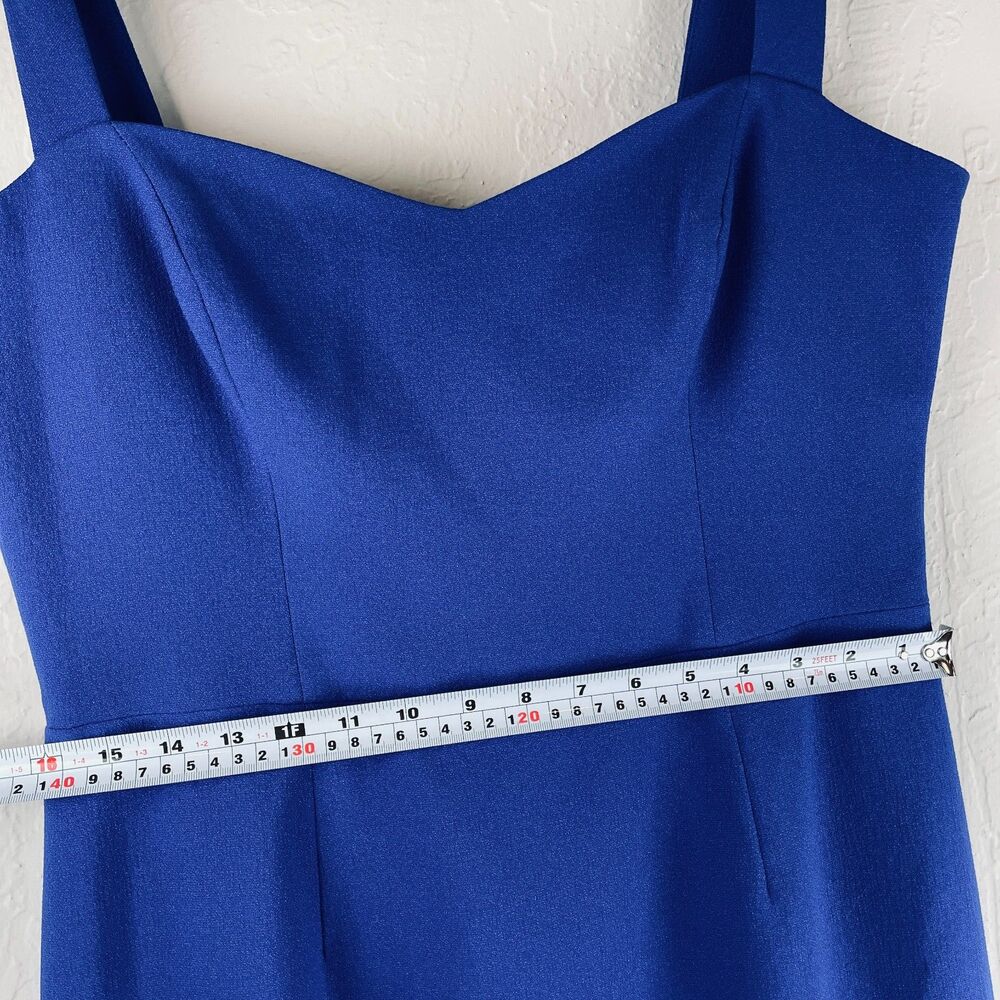 ~ Dress The Population LG Dress Royal Blue Midi Sleeveless Sweatheart - Picture 8 of 13